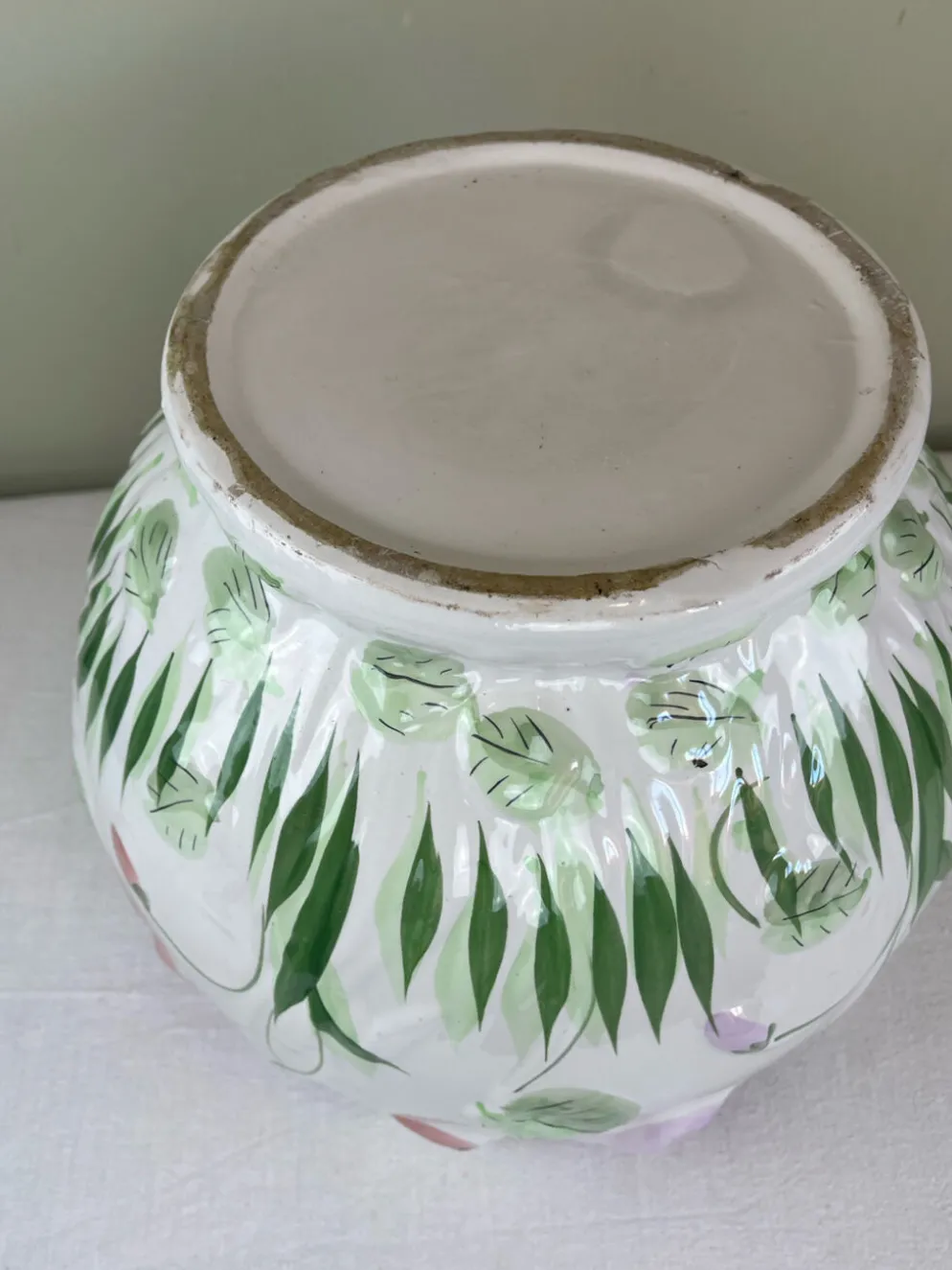 Cache pot en céramique émaillée