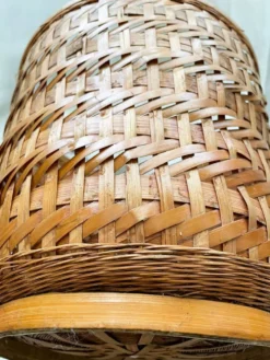 Cache pot en osier vintage