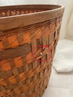 Cache pot en osier vintage