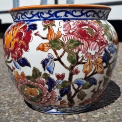 Cache Pot faïencerie de Gien modèle pivoine