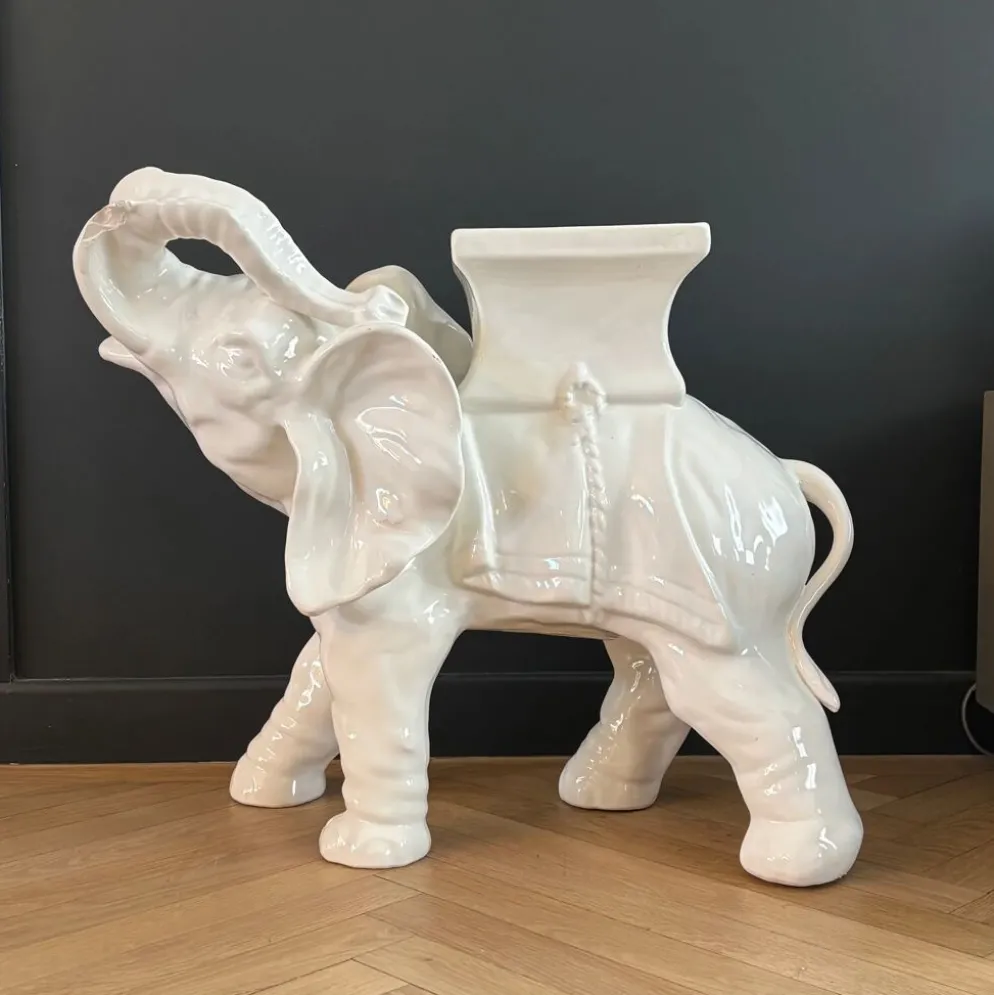 Cache-pot éléphant en céramique - Ref 1339
