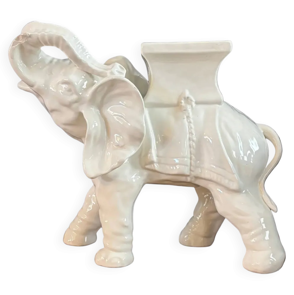 Cache-pot éléphant en céramique - Ref 1339