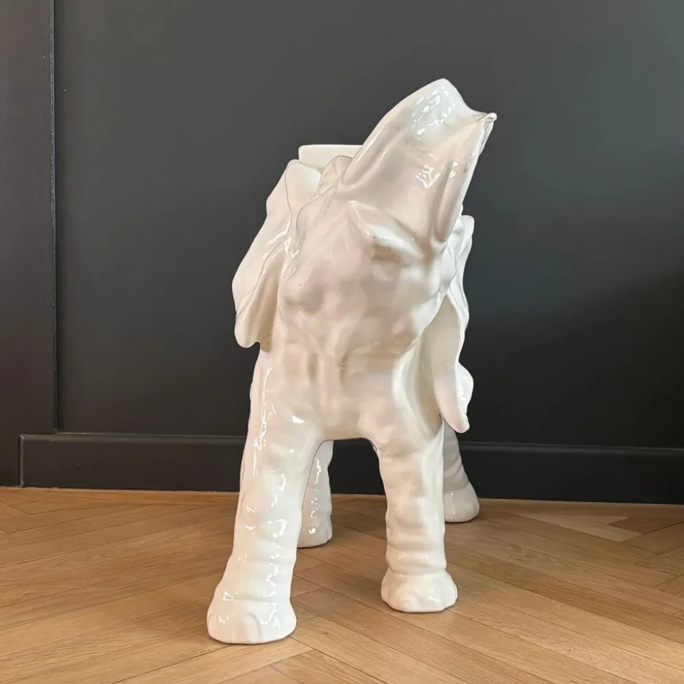 Cache-pot éléphant en céramique - Ref 1339