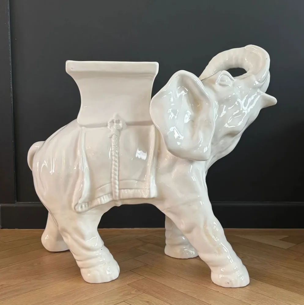 Cache-pot éléphant en céramique - Ref 1339