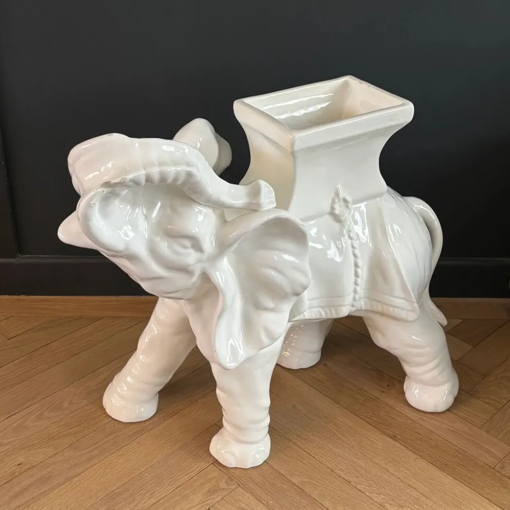 Cache-pot éléphant en céramique - Ref 1339