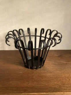 Cache pot mid century Provence en fers plats XL 1960