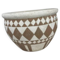 Cache pot vintage graphique