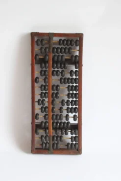 Cadre de comptage chinois Suanpan avec perles ou Abacus, vers 19e siècle