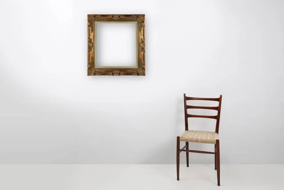Cadre de peinture en bois doré, Belgique, années 1960