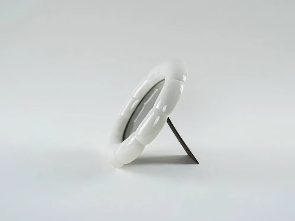 Cadre en porcelaine décoratif, design italien, années 1970, production : Italie