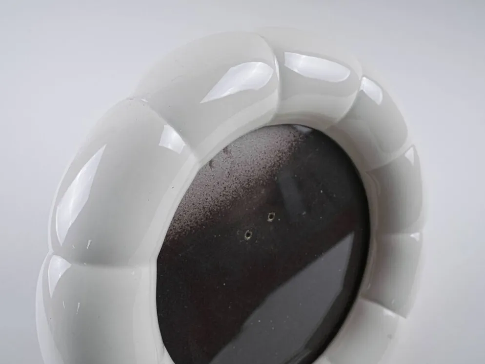 Cadre en porcelaine décoratif, design italien, années 1970, production : Italie