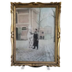 Cadre photo en bois doré