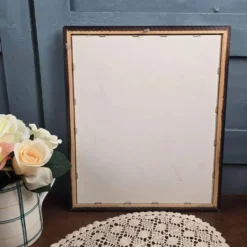 Cadre vintage bouquet de fleurs signé Roca – Impression décorative sous verre