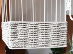 Cage en métal, patinée taupe ,volière