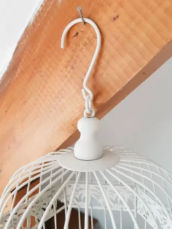Cage en métal, patinée taupe ,volière