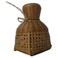 Cage en rotin vintage