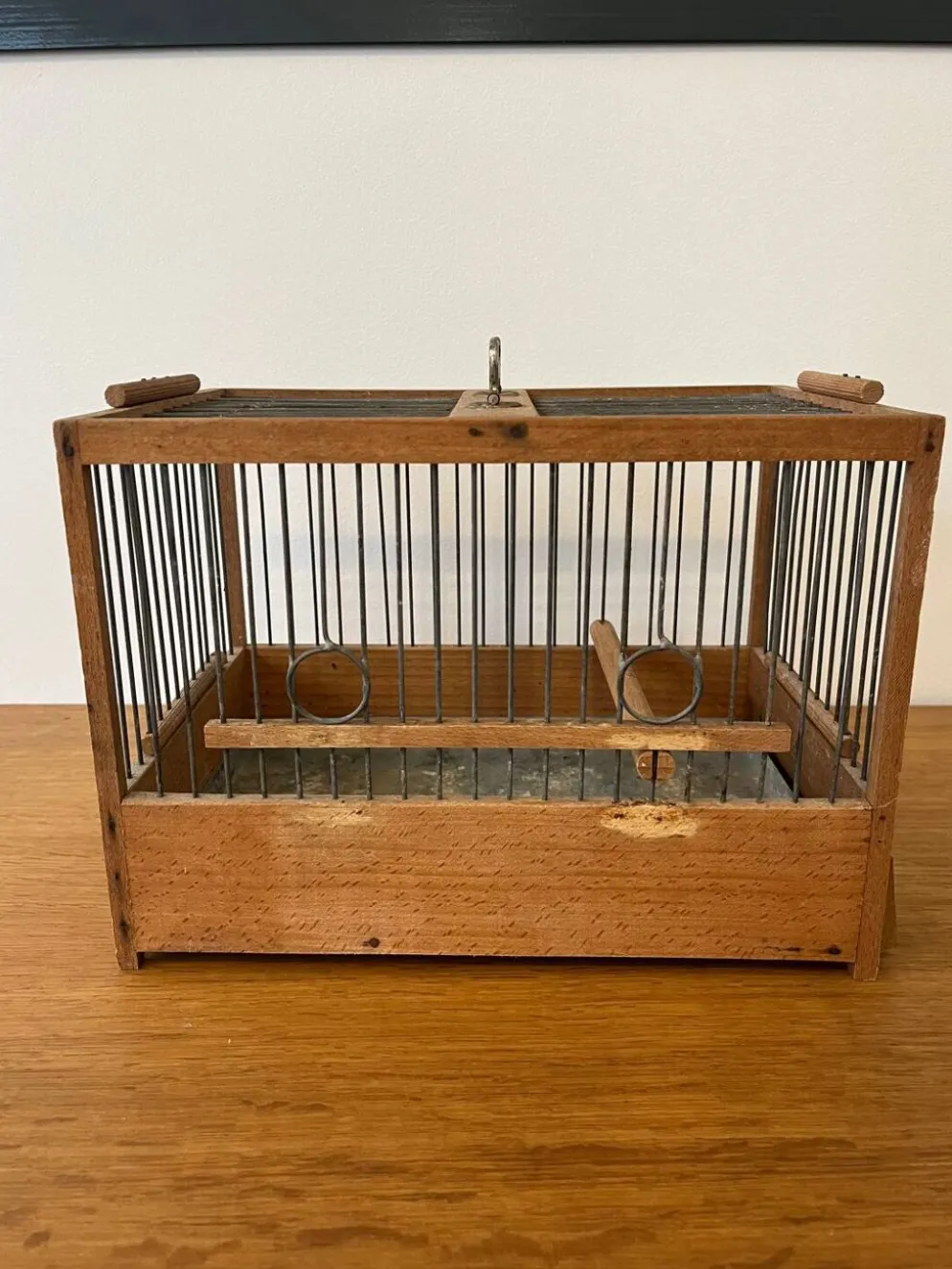 Cage oiseau en bois ancienne