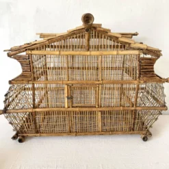 Cage à oiseaux en Bambou pour déco