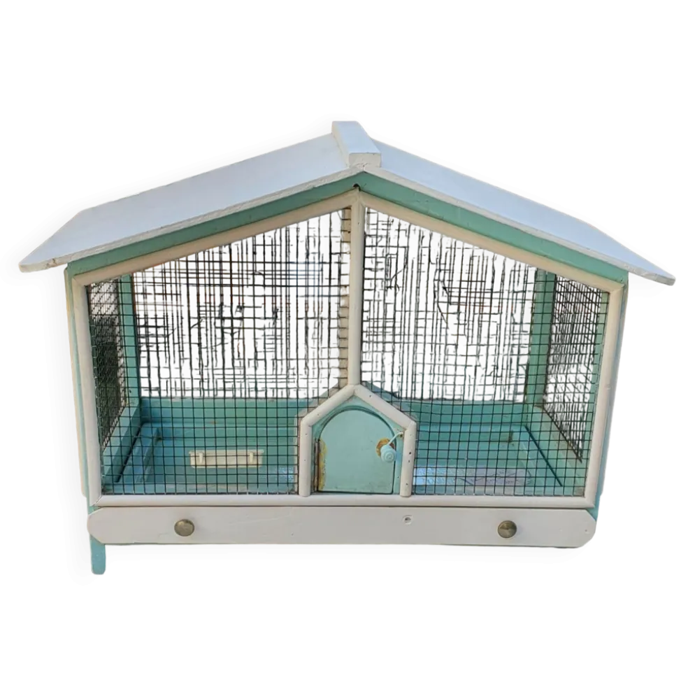 Cage à oiseaux en bois