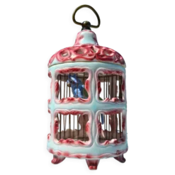 Cage à oiseaux en céramique italienne ancienne