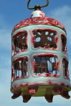 Cage à oiseaux en céramique italienne ancienne