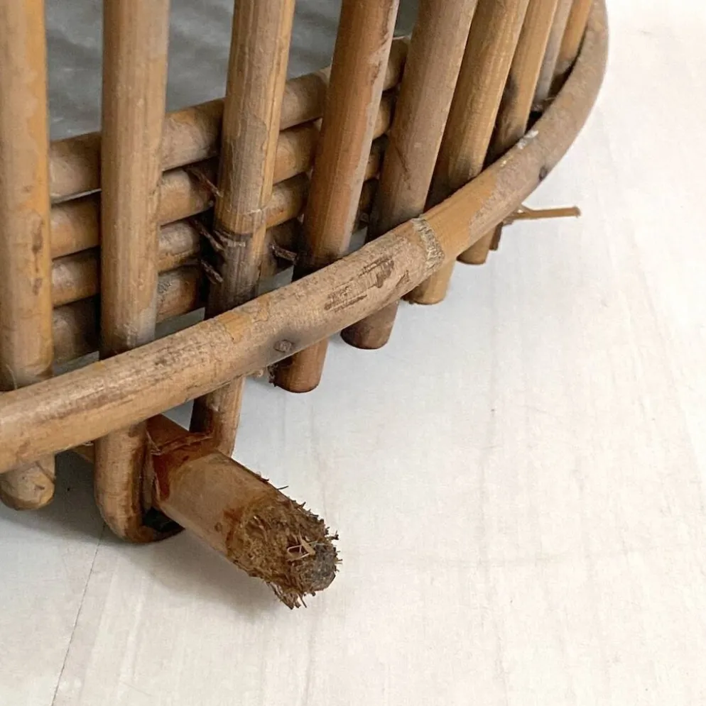 Cage à oiseaux en rotin, 1960