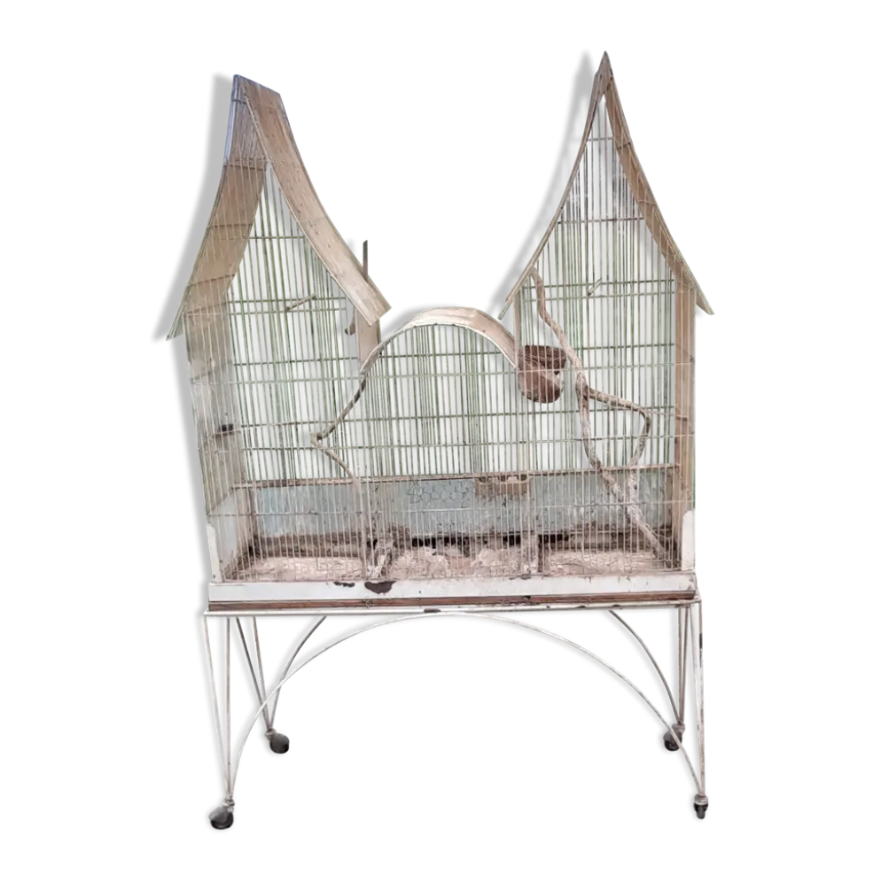 Cage à oiseaux fer 1900