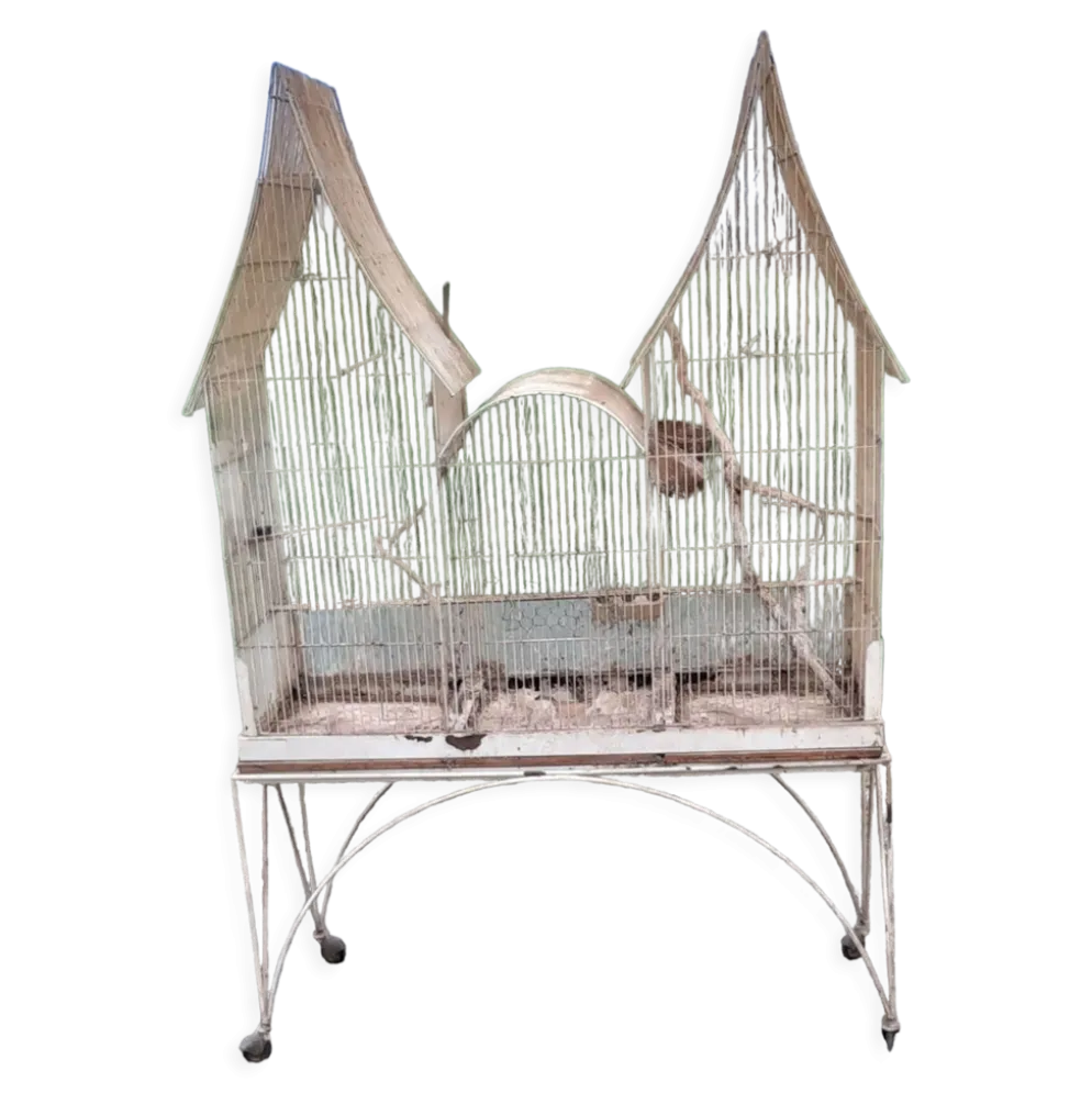 Cage à oiseaux fer 1900