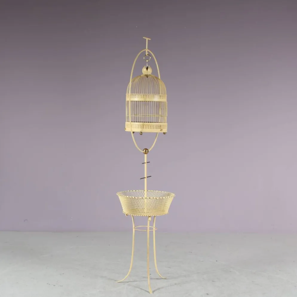 Cage à oiseaux, France années 1950