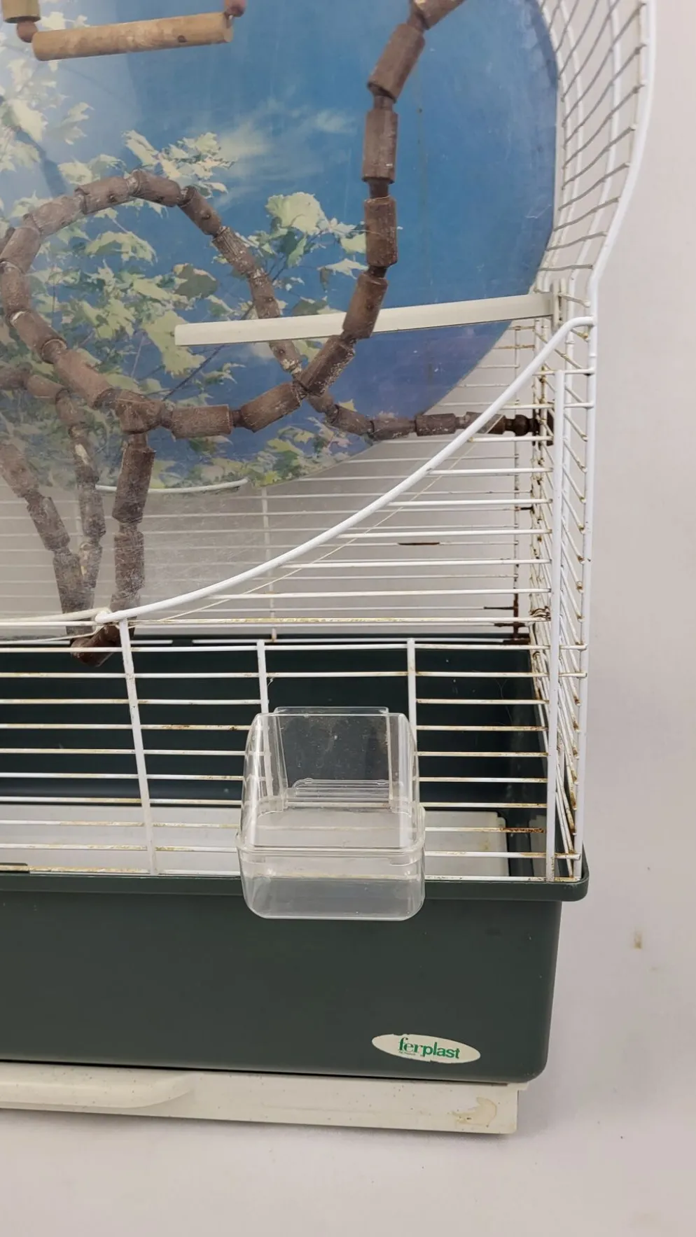 Cage à oiseaux sur pied vintage