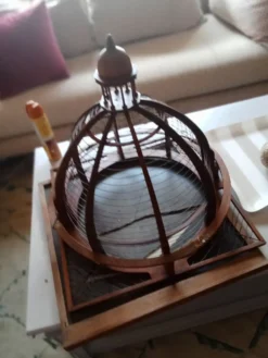 Cage à oiseaux victorienne en bois