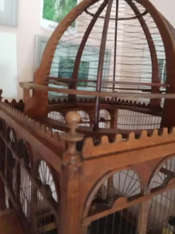 Cage à oiseaux victorienne en bois