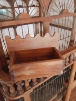 Cage à oiseaux victorienne en bois