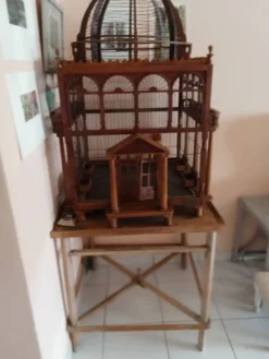 Cage à oiseaux victorienne en bois