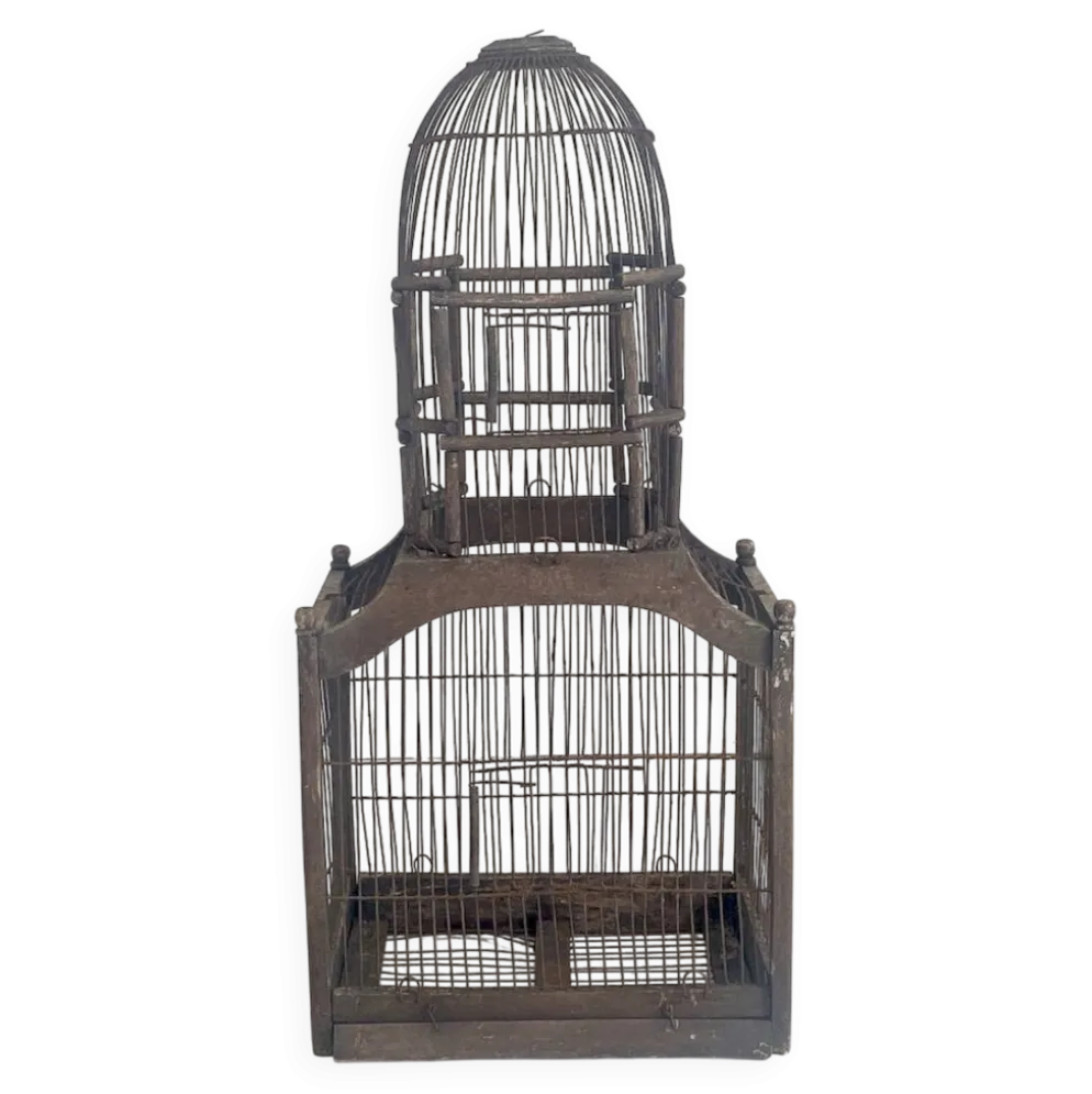 Cage à oiseaux vintage 1900's