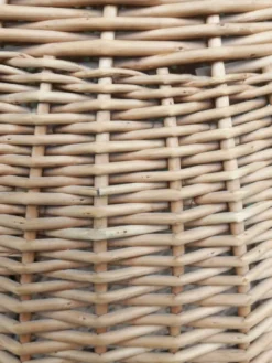 Cage à perroquet ancienne en rotin 85 cm de haut