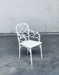 Calcutta Outdoor Armchair in Faux Bamboo by Hall Bradley for Brown Jordan, 1960s, Set of 4