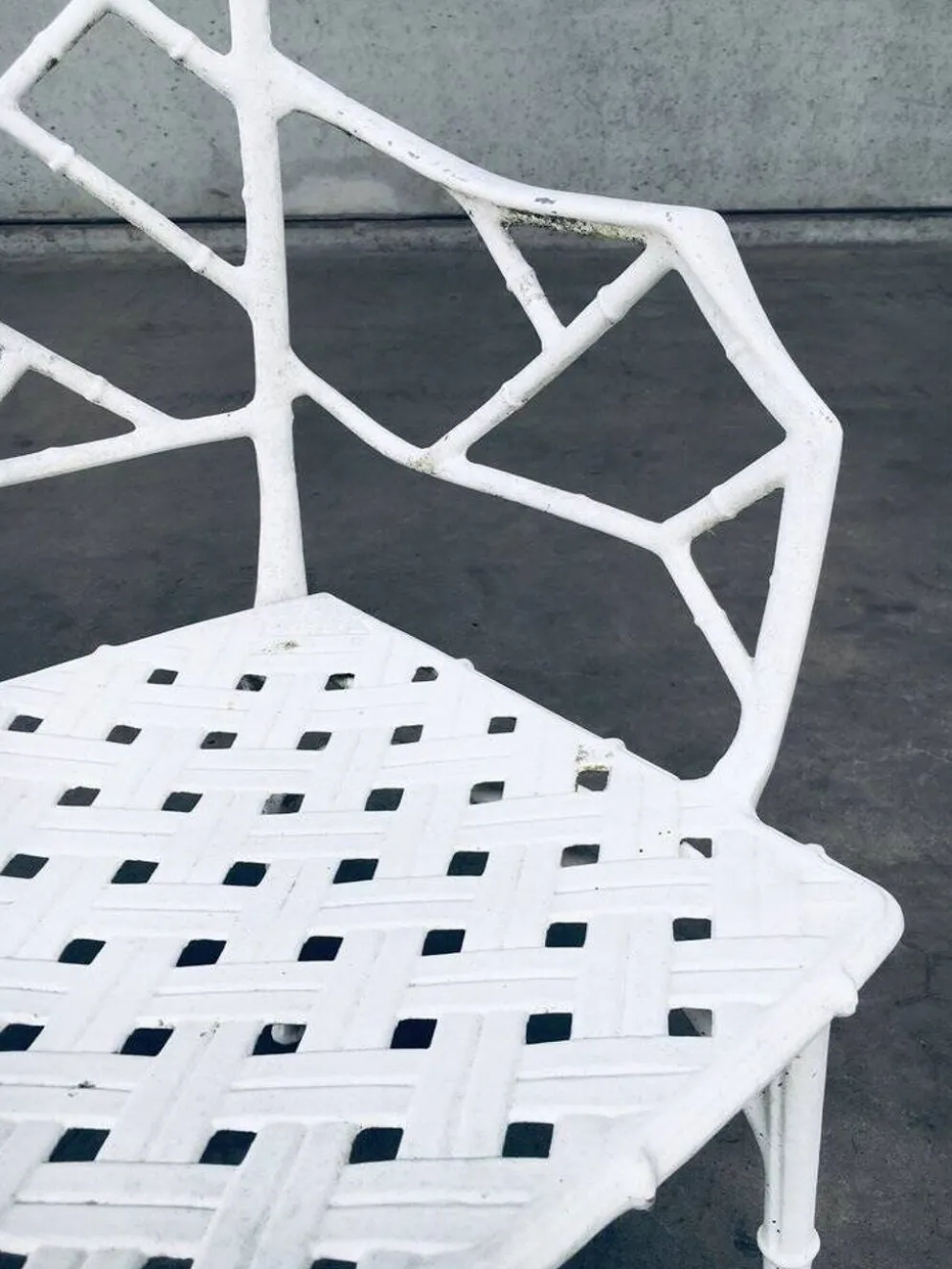 Calcutta Outdoor Armchair in Faux Bamboo by Hall Bradley for Brown Jordan, 1960s, Set of 4