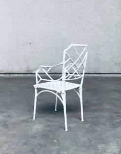 Calcutta Outdoor Armchair in Faux Bamboo by Hall Bradley for Brown Jordan, 1960s, Set of 4