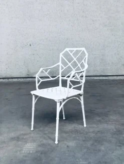 Calcutta Outdoor Armchair in Faux Bamboo by Hall Bradley for Brown Jordan, 1960s, Set of 4
