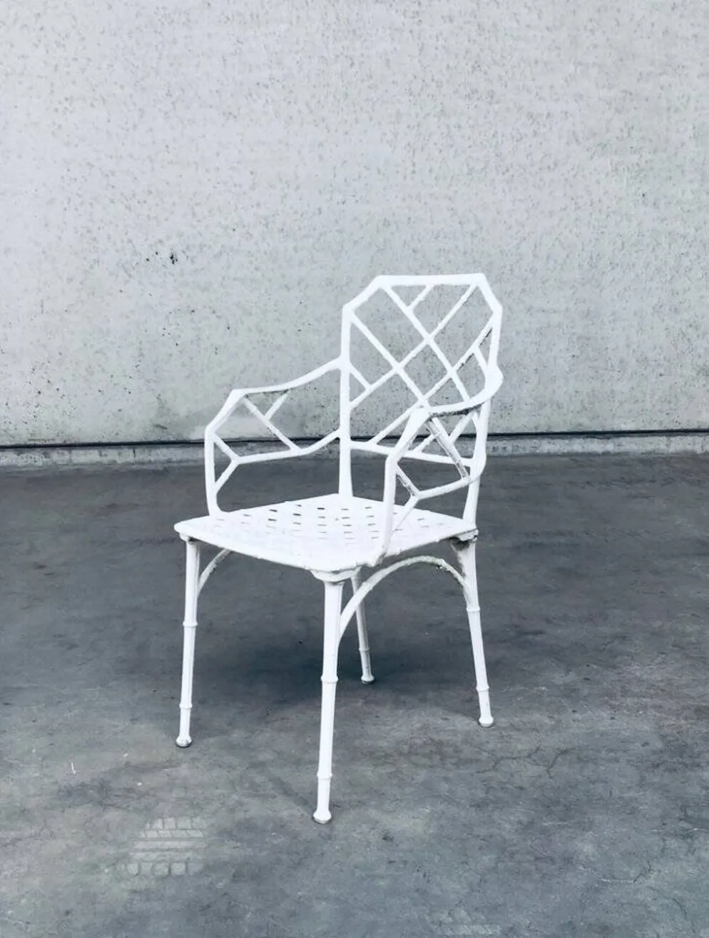 Calcutta Outdoor Armchair in Faux Bamboo by Hall Bradley for Brown Jordan, 1960s, Set of 4