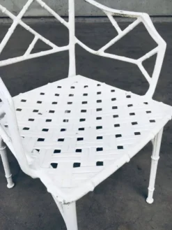 Calcutta Outdoor Armchair in Faux Bamboo by Hall Bradley for Brown Jordan, 1960s, Set of 4