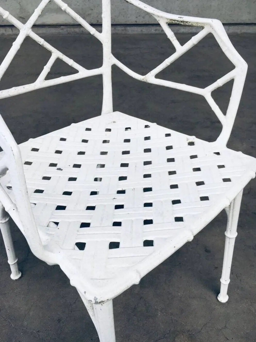 Calcutta Outdoor Armchair in Faux Bamboo by Hall Bradley for Brown Jordan, 1960s, Set of 4