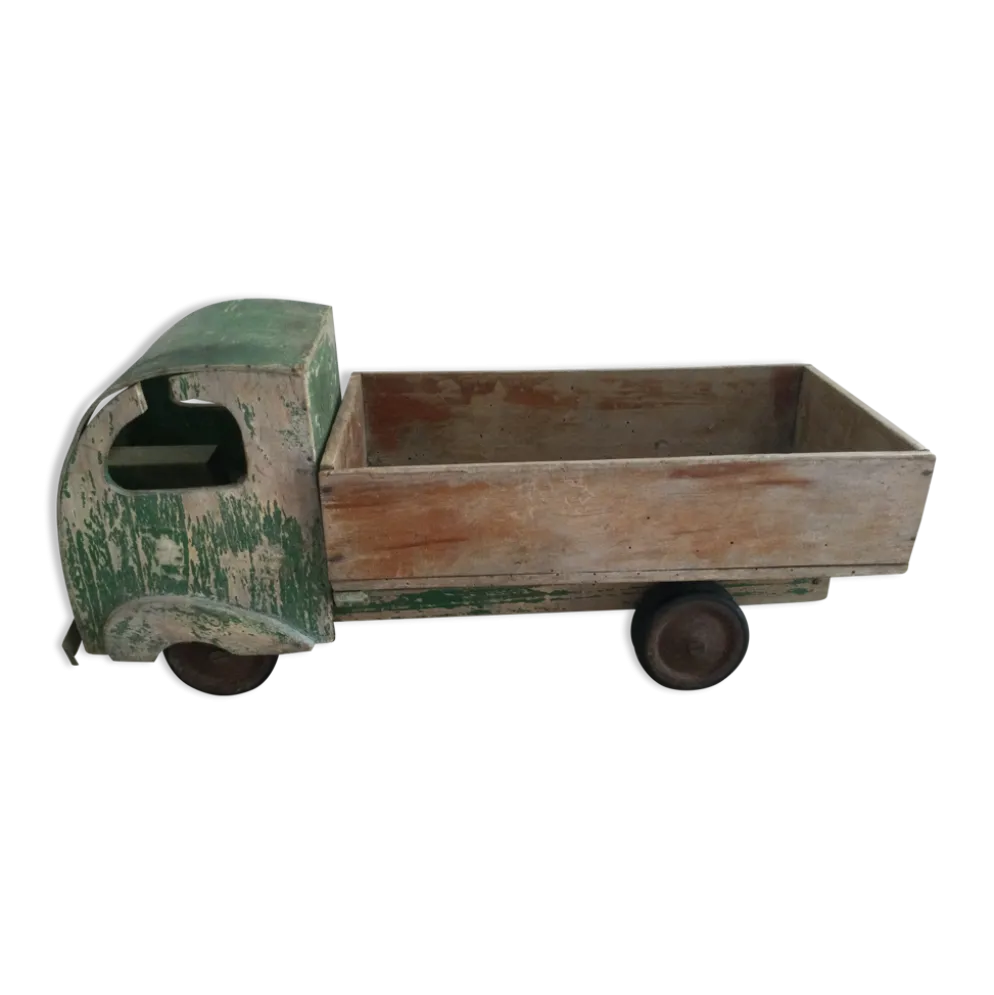 Camion benne ancien en bois