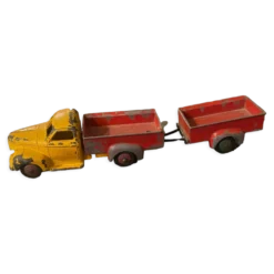 Camion benne et remorque rouge Dinky Toys