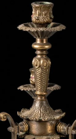 Candélabre ancien 4 feux – XIXe style néo-Renaissance