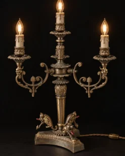 Candélabre ancien 4 feux – XIXe style néo-Renaissance
