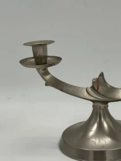 Candélabre vintage sculptural à deux lumières en forme d’oiseau