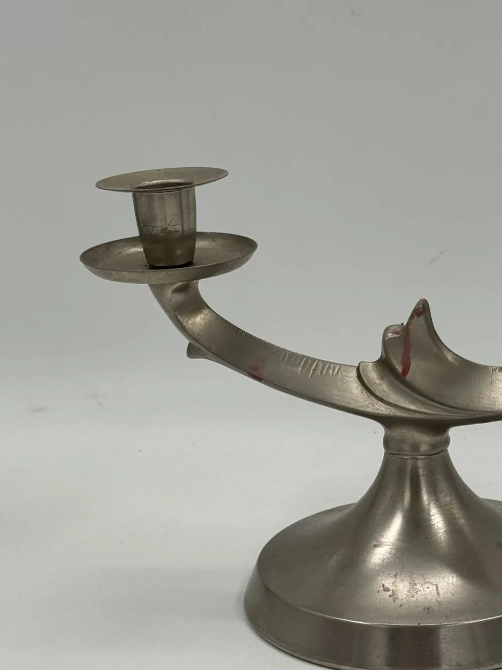Candélabre vintage sculptural à deux lumières en forme d’oiseau