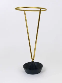 Carl Auböck Porte-Parapluie en Laiton et Fonte du Milieu du Siècle, Autriche, Années 1950